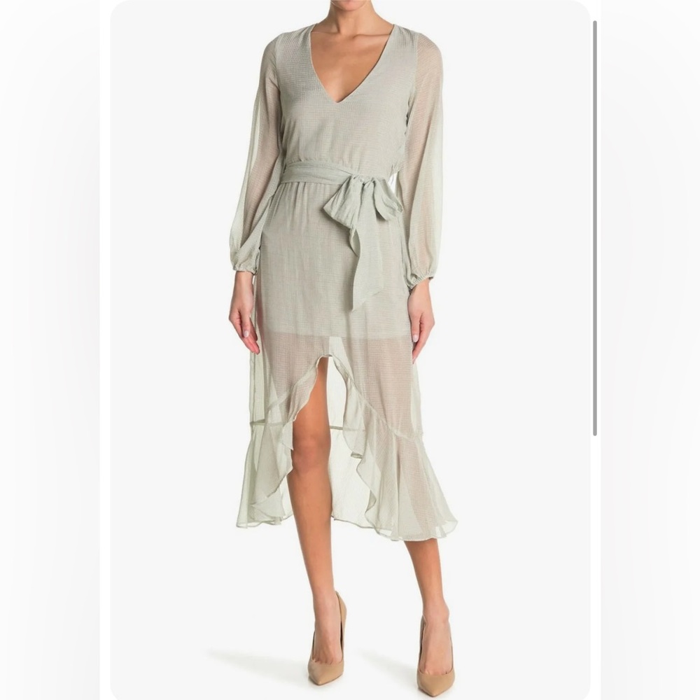 Nsr Chiffon Morgan Midi Flutter Women’s Dress Lon… - image 3